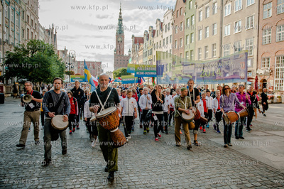 Gdansk. Dlugi Targ. Parad zawodnikow uczestniczacych...