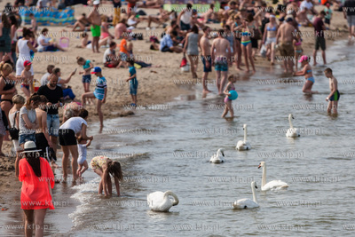 Upalny, bardzo sloneczny, sobotni dzien na plazy i...