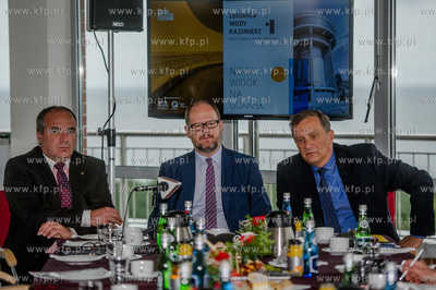 Gdansk. Sobieszewo. Prezentacja zbiornika na wode Kazimierz...