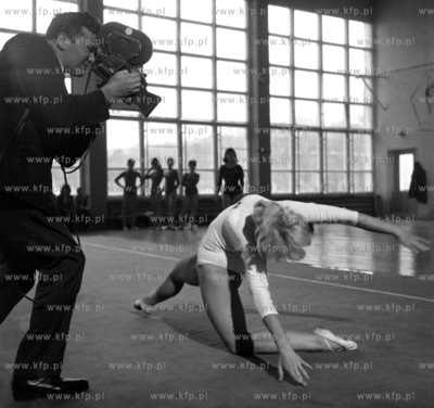 Kamerzysta podczas pracy na Mistrzostwach Polski w...