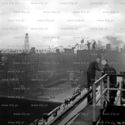 Pływający dok w Stoczni Gdańskiej im Lenina. 
1973
0001209z
Fot....