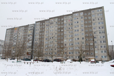 Gdansk. Mieszkancy blokow na ul. Kusocinskiego na Morenie...