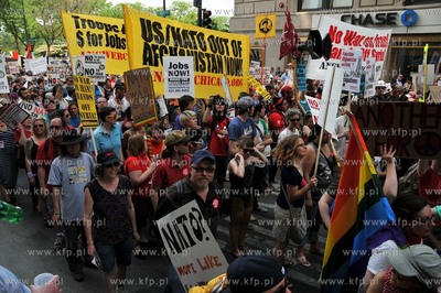 Chicago. Manifestacja przedstawicieli ruchu Okupuj...