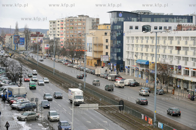 Gdansk - Wrzeszcz - nz ulica Grunwaldzka, widok z dachu...