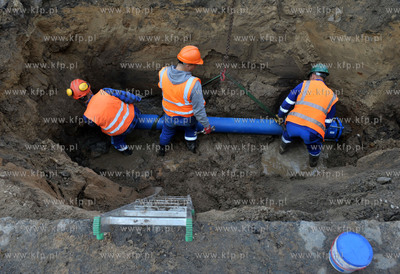 Awaria wodociagu na ul. Sobieskiego w Gdansku. Odcinek...