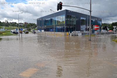 Zalany Gdańsk Siedlce  po intensywnych opadach deszczu....
