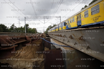 Budowa Drogi Zielonej pod torami PKP i SKM na gdanskiej...