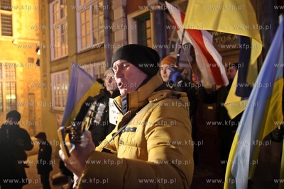Gdansk. Dlugi Targ. Manifestacja solidarnosci z Ukraina.
24.01.2014
fot....