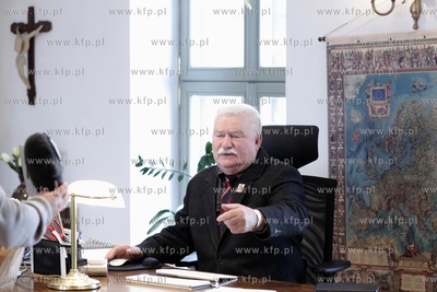 Wizyta Ambasadora USA  Stephena Mulla u Lecha Walesy...