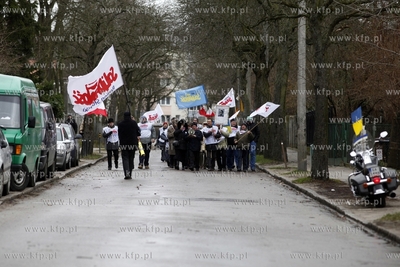 Demonstracja pod konsulatem Rosji w Gdansku Wrzeszczu...