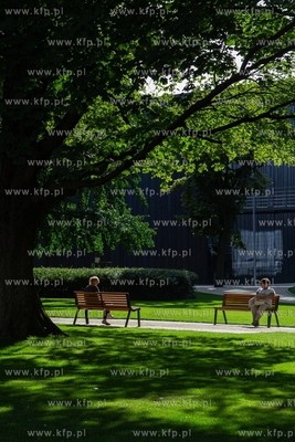 Park na Targu Rakowym po modernizacji. 9.08.2019 /...
