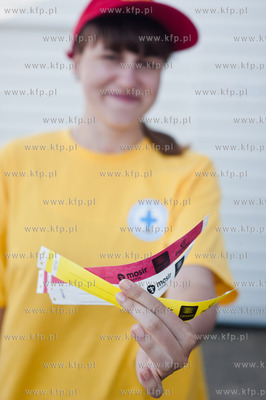 Gdansk. Wakacyjny, sloneczny dzien na plazy w Brzeznie.
Nz...