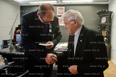 Gdansk. Urzad Miasta. Pawel Adamowicz prezydent Miasta...