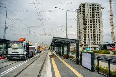 Gdansk. Ostatnie dni budowy linii tramwajowej na Morene....