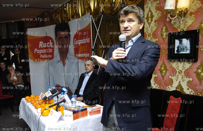 Janusz Palikot spotkal sie z mieszkancami Slupska....