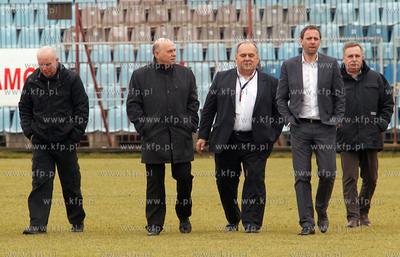 Prezes PZPN Grzegorz Lato w wizyta Szczecinie, gdzie...