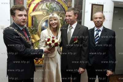 Sopot, Urzad Stanu Cywilnego. Slub tyczkarki Anny Rogowskiej...