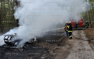 Na lesnej drodze pomiedzy Sulminem gmina Zukowo, a...
