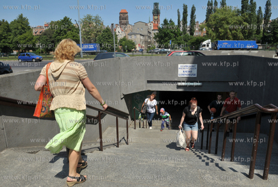 Gdansk. Tunel pod Podwalem Przedmiejskim na wysokosci...