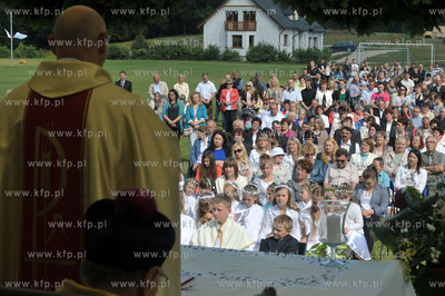 Boze Cialo we wsi Sulmin na Kaszubach obchodzono po...
