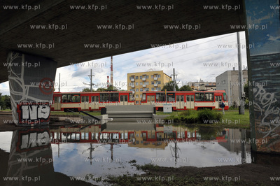 Gdańsk Wrzeszcz  po intensywnych opadach deszczu....