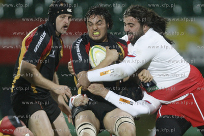 Gdansk. Stadion przy ul. Traugutta. Mecz rugby dywizji...