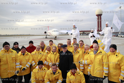 Gdansk Rebiechowo. Lotnisko im. Lecha Walesy. Uroczyste...