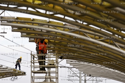 Gdansk Letnica. Budowa przystanku tramwajowego przy...