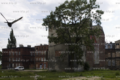 Gdańsk Dolne Miasto. Domy pomiędzy ulicami Kieturakisa...