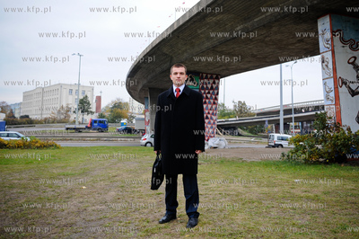Gdansk. Wysepka na Wezle Kliniczna. Konferencja prasowa...