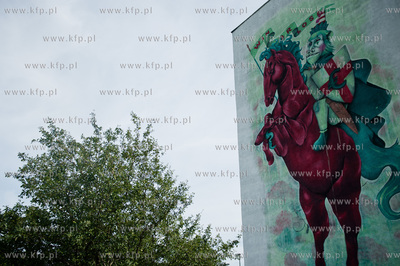 Gdansk. Zaspa. Nowy mural przy ul. Dywizjonu 303 autorstwa...