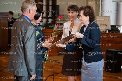 Gdansk. Sala obrad Rady Miasta Nowego Ratusza. Gala...