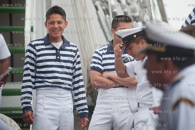 Gdynia. Meksykanski zaglowca Cuauhtemoc, ktory zacumowal...