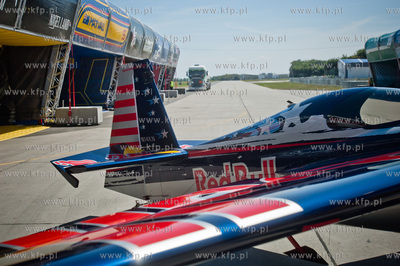 Gdynia. Lotnisko Kosakowo. Konferencja prasowa poprzedzajaca...