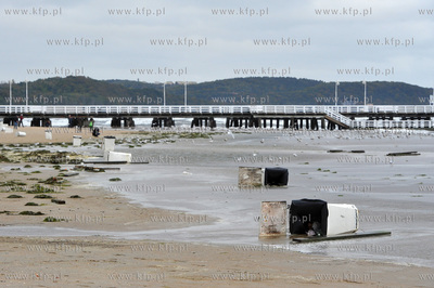 Sopot. Zatoka Gdanska. Sztorm. 05.10.2016 fot. Jerzy...