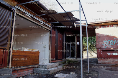 Gdańsk. Suchanino. Rozbiórka targowiska na u zbiegu...