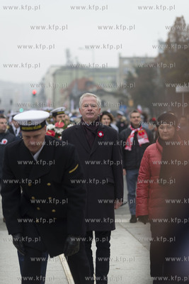 100. Gdyńskie urodziny niepodległej. Nz. Sławomir...