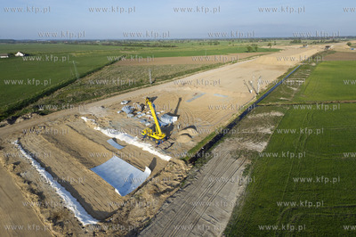 Gdansk. Budowa obwodnicy poludniowej z lotu ptaka....