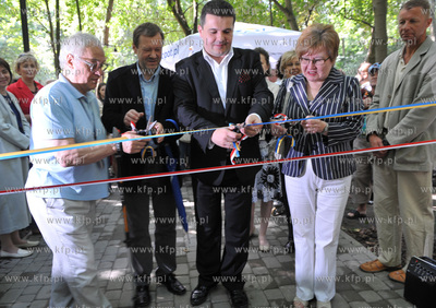 Uroczyste otwarcie Parku Polnocnego w Sopocie. Wstege...