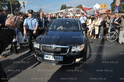 Gdansk, Wrzeszcz. Jaroslaw Kaczynski przyjechal do...