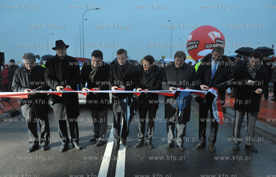 Gdansk. Uroczyste oddanie do ruchu Trasy W-Z laczacej...