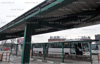 Dworzec autobusowy PKS w Gdansku. Stanowisko i odjazd...