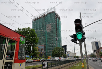 Gdansk. Wrzeszcz. Budowa Centrum Biurowego Neptun przy...