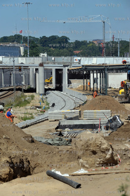 Budowa przystanu SKM Srodmiescie. 22.07.2014 fot. Maciej...