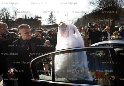 Gdansk. Katedra Oliwska. Slub Dariusza Michalczewskiego...
