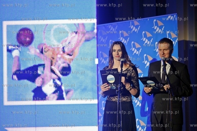 Sopocka Gala Sportu. Nz prowadzacy impreze Izabela...