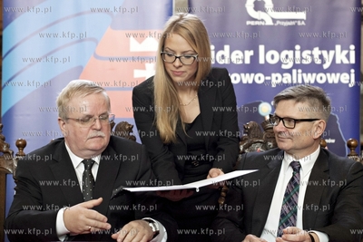 Gdansk. Dwor Artusa. Podpisanie umowy miedzy Zarzadem...