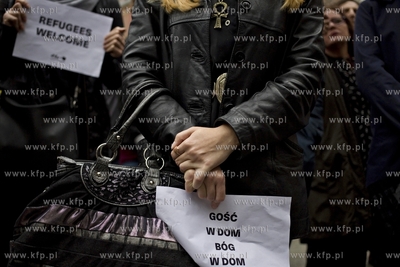 Gdańsk. Długi Targ. Manifestacja za przyjęciem uchodźców.
12.09.2015
fot....