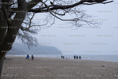 Gdynia, plaża.  11.02.2024 / fot. Anna Rezulak / KFP