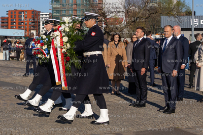 Plac Solidarności, Gdańsk. Wizyta Prezydenta Republiki...